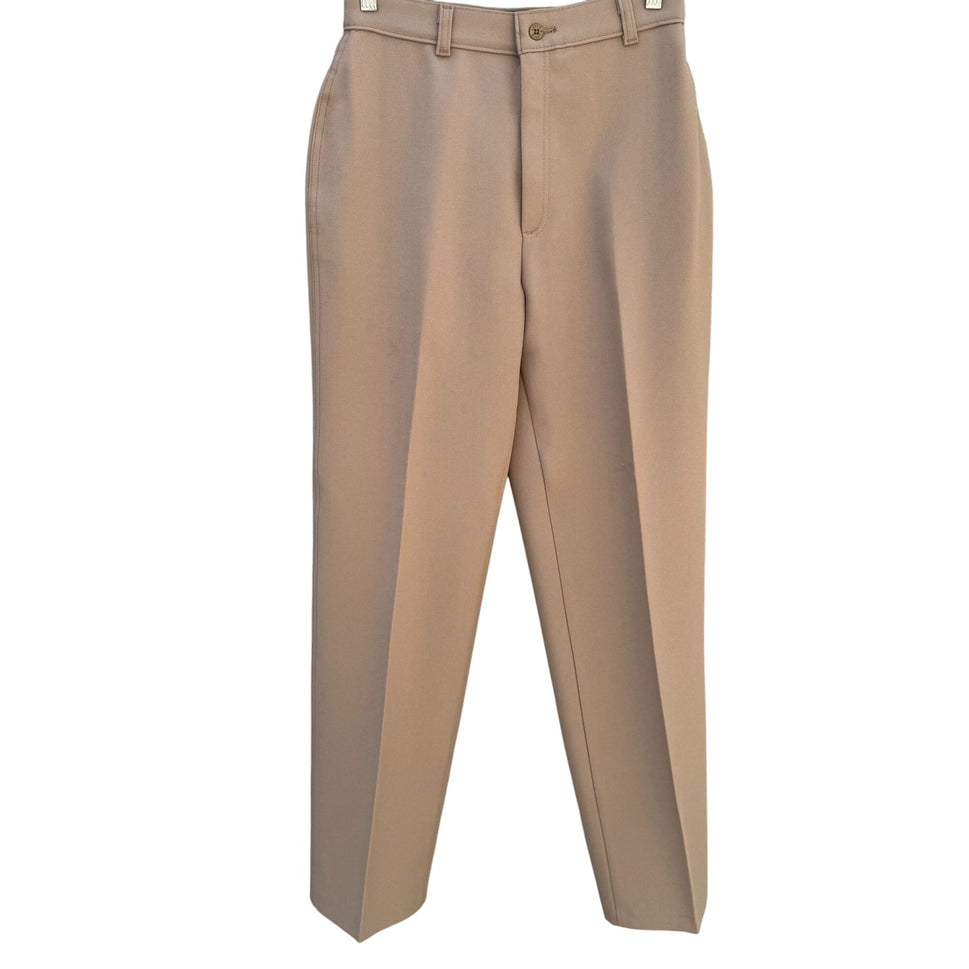 Levi Strauss Vintage 70s Womens Beige Flat Front Straight Leg Dress Pants 29