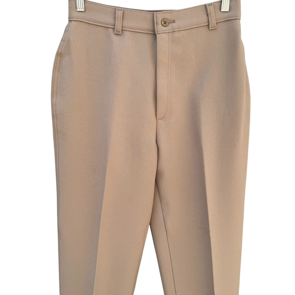 Levi Strauss Vintage 70s Womens Beige Flat Front Straight Leg Dress Pants 29