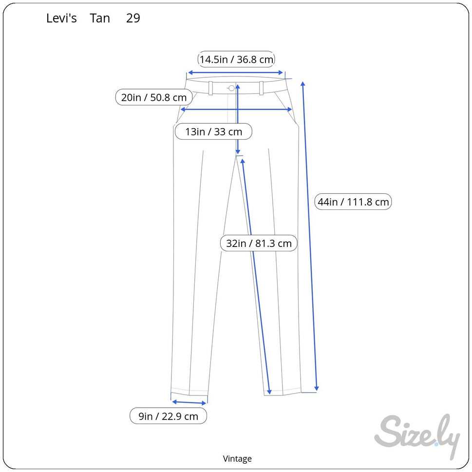 Levi Strauss Vintage 70s Womens Beige Flat Front Straight Leg Dress Pants 29