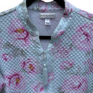 Switch Miss Elaine Womens Large Quilted Zip Front Floral Robe Mint Green Pink 368809T 3 image
