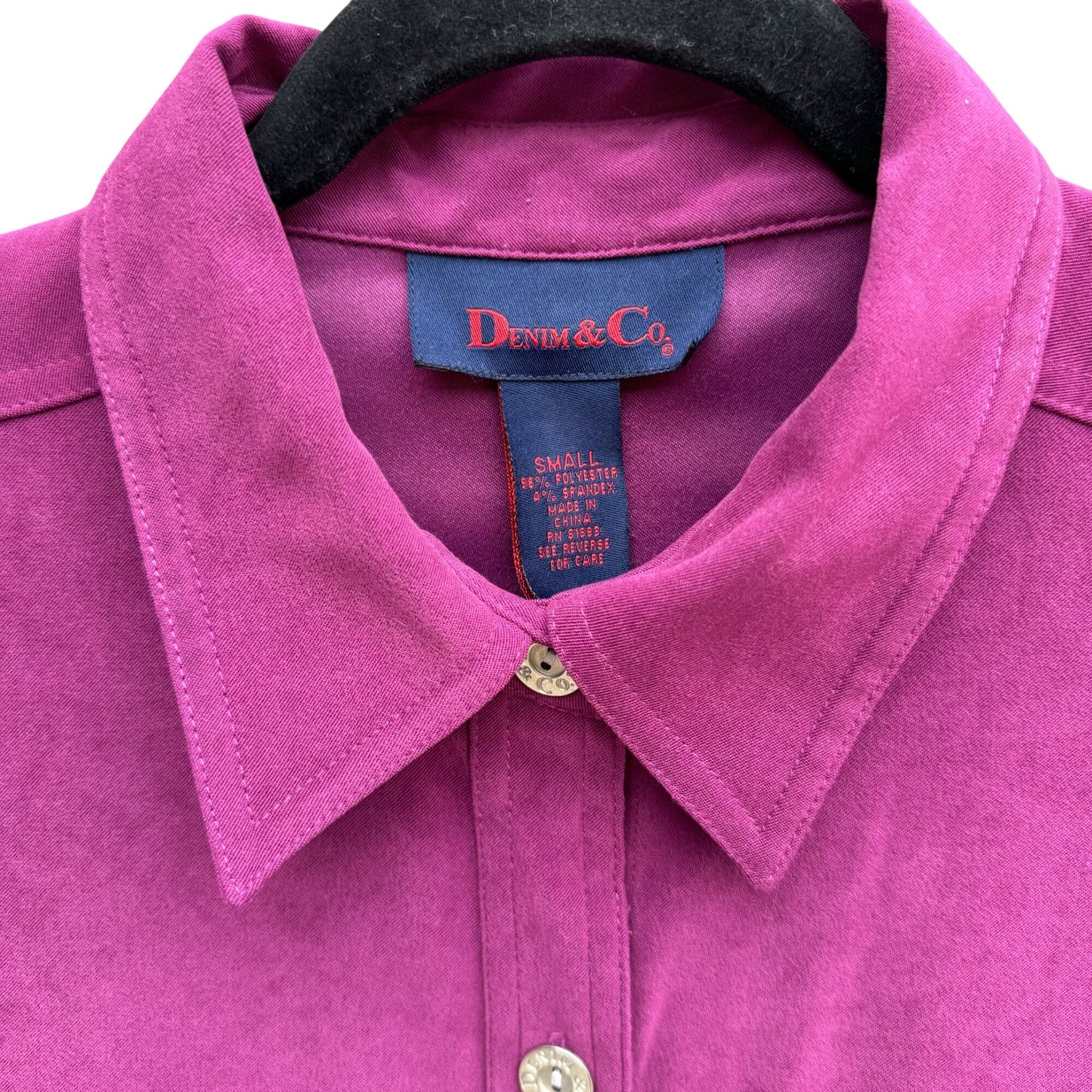 Denim & Co. Womens Fuchsia Faux Suede Safari Military Drawstring Waist Jacket S