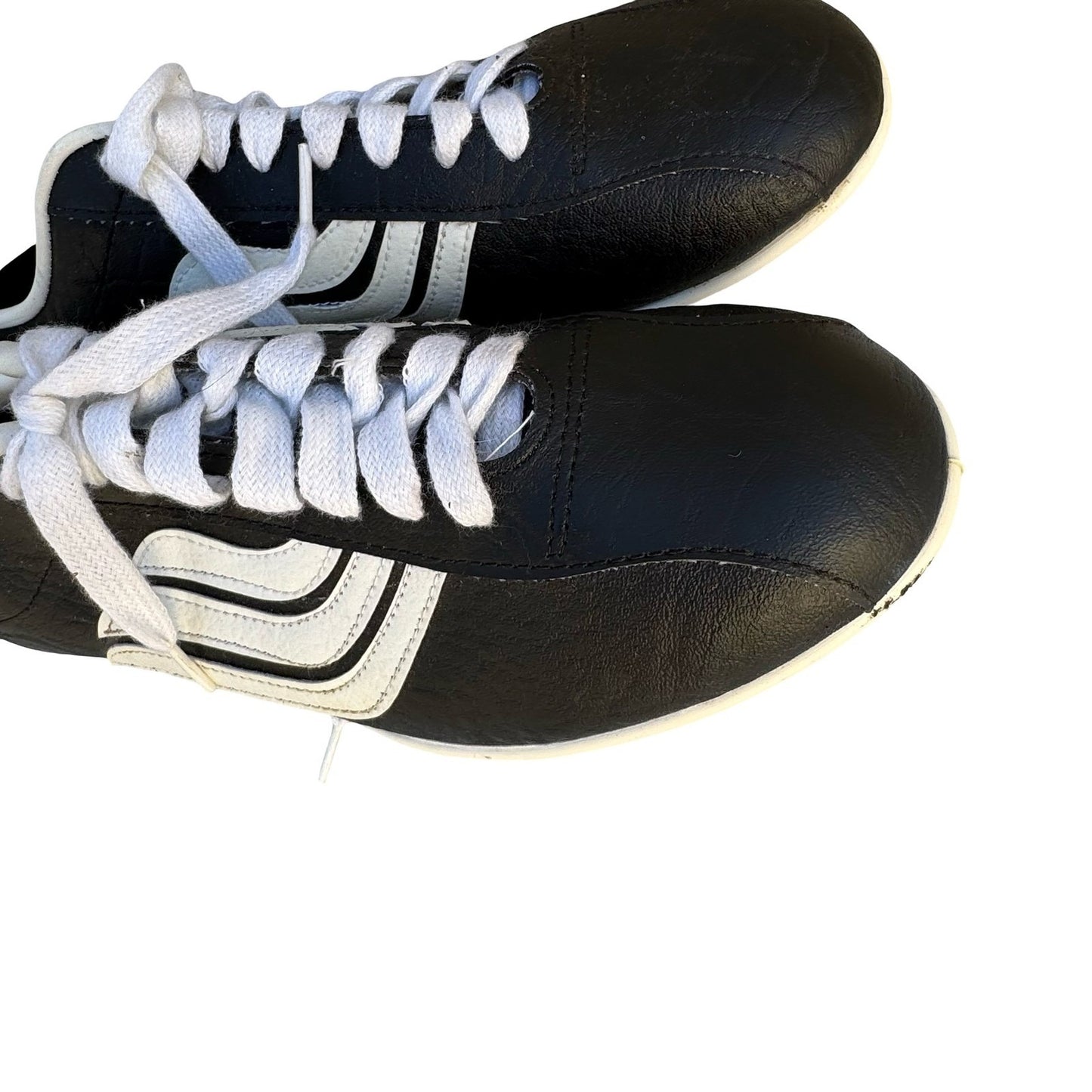 Spalding Vintage Soccer Cleats Black White Made in USA Mens 8.5 Athletic Shoes