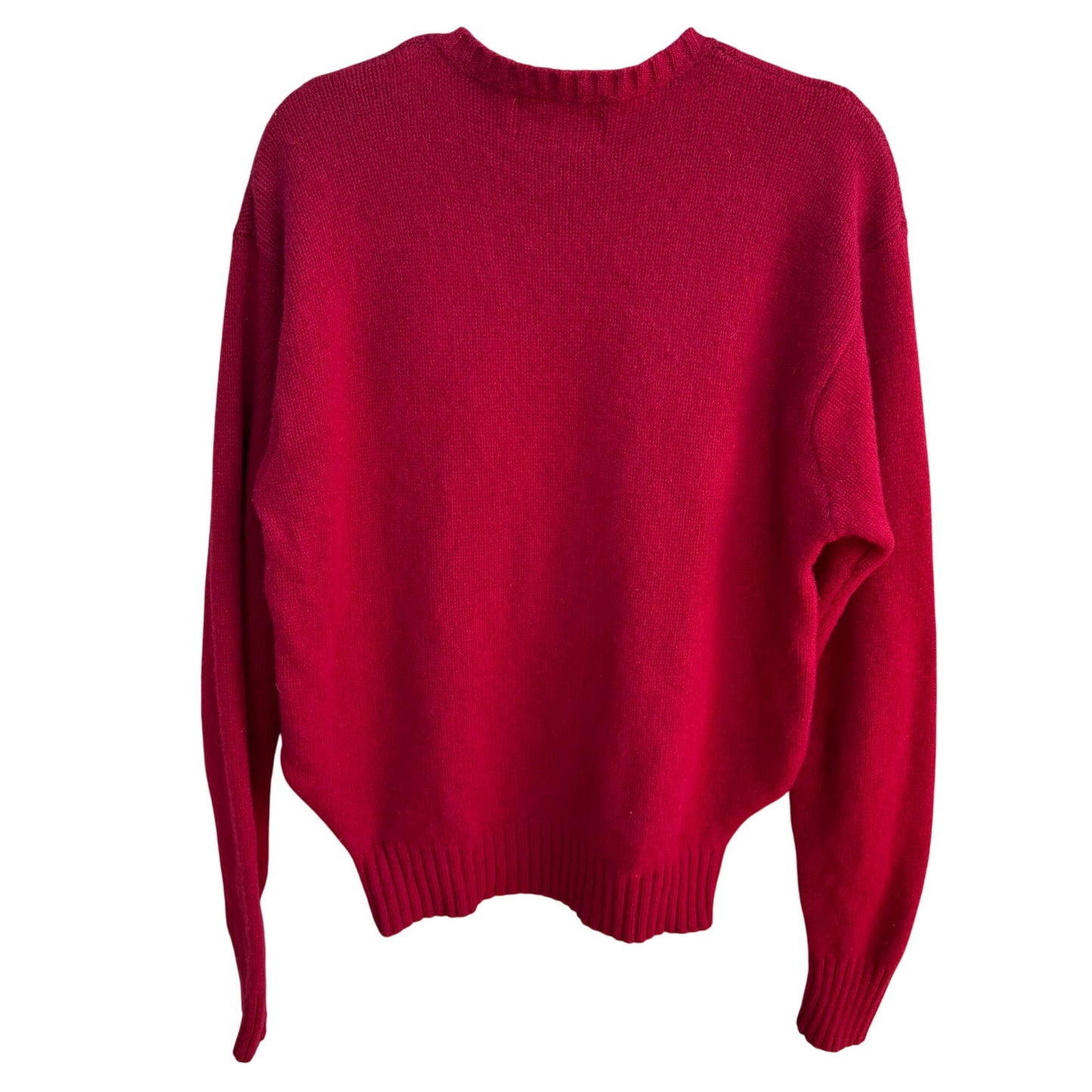 Abercrombie & Fitch The Big Sweater Mens Red Lambswool Crewneck Sweater Large