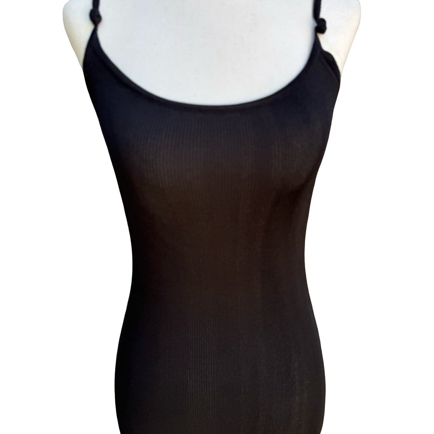 BCBG Max Azria Vintage 90s Minimalist Quiet Luxury Knit Bodycon Maxi Dress S