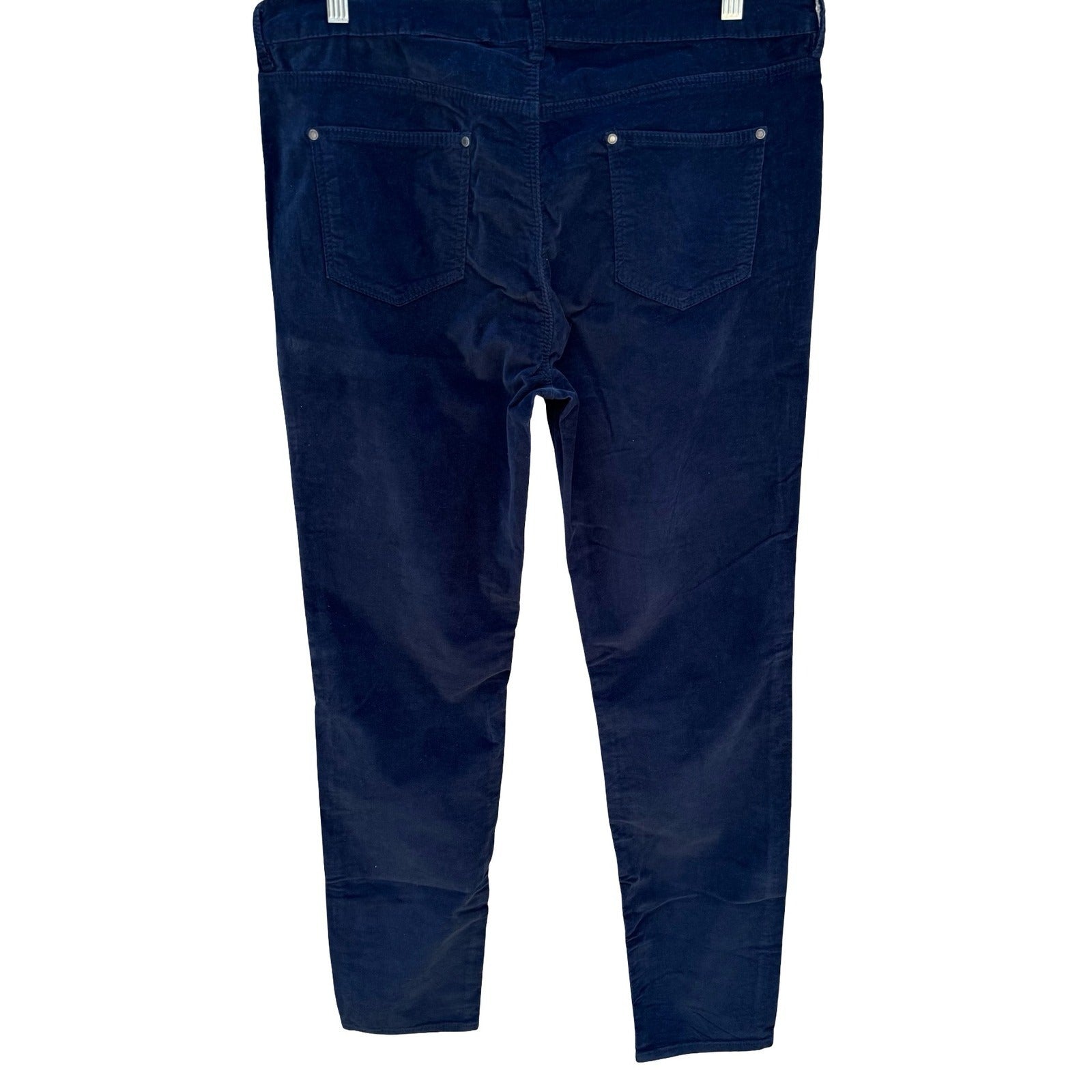 Buffalo David Bitton Mirage Navy Blue Corduroy Stretch Slim Pants Womens 14/34