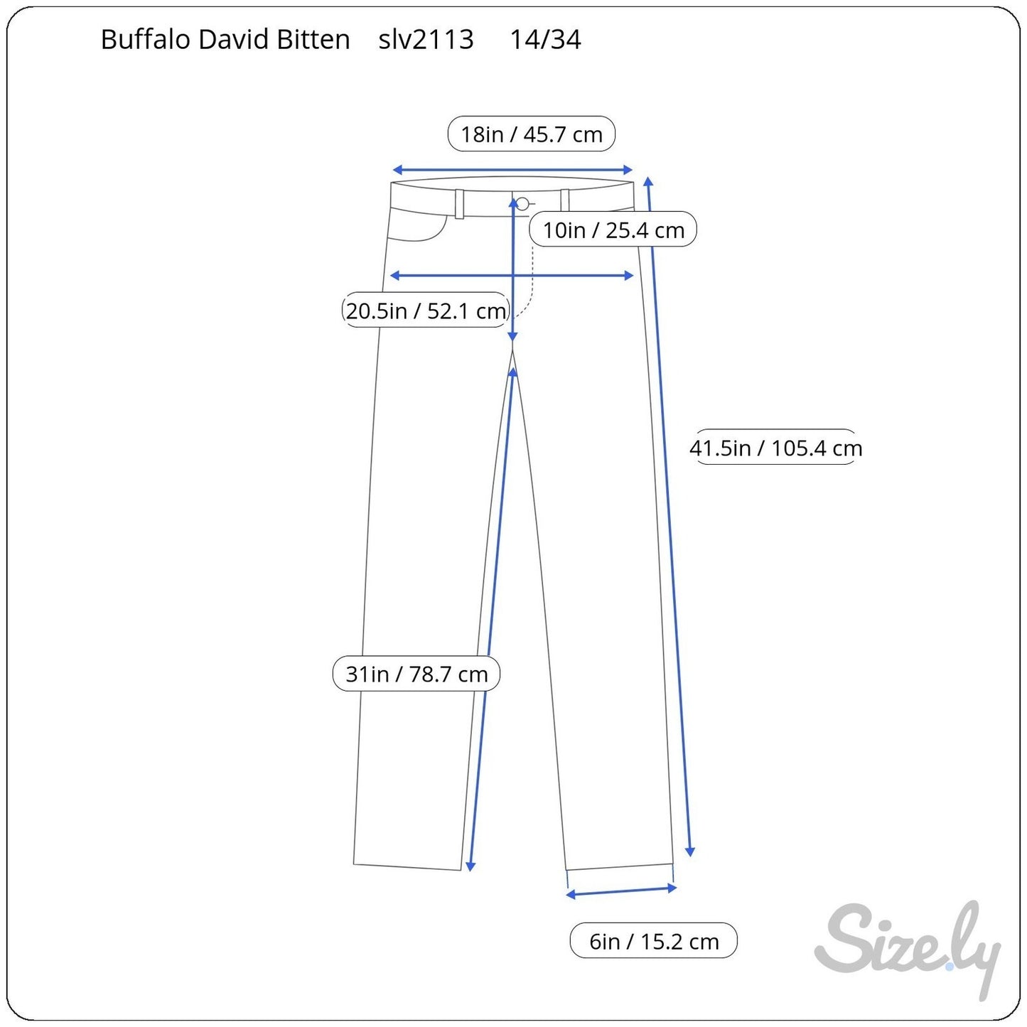 Buffalo David Bitton Mirage Navy Blue Corduroy Stretch Slim Pants Womens 14/34