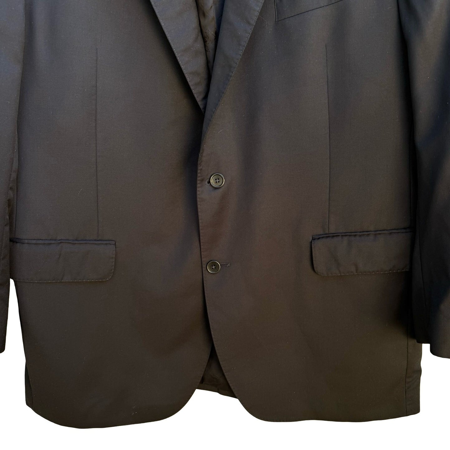Jos A Bank 100% Wool Professional Formal Executive Blazer Jacket Black Mens 46L