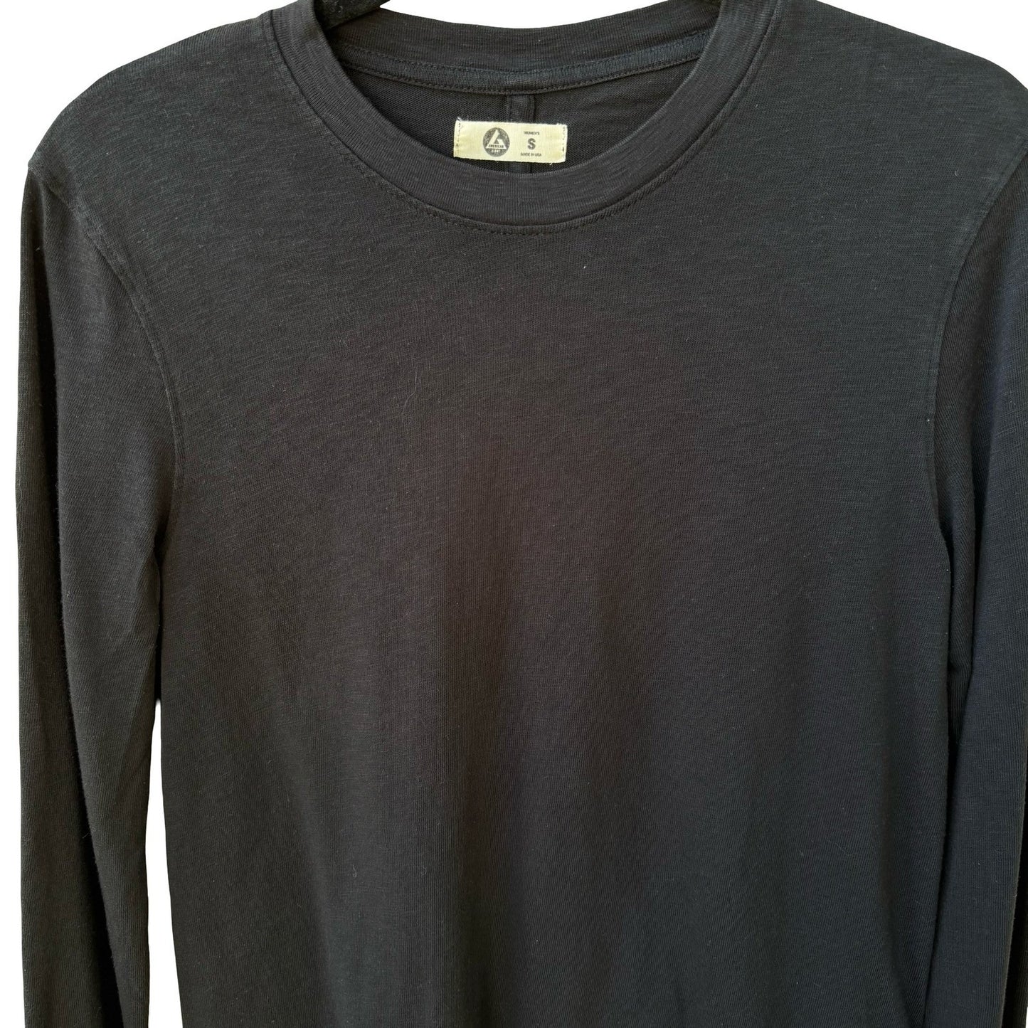 American Giant 100% Cotton Slub Minimalist Sustainable Long Sleeve T-Shirt USA S