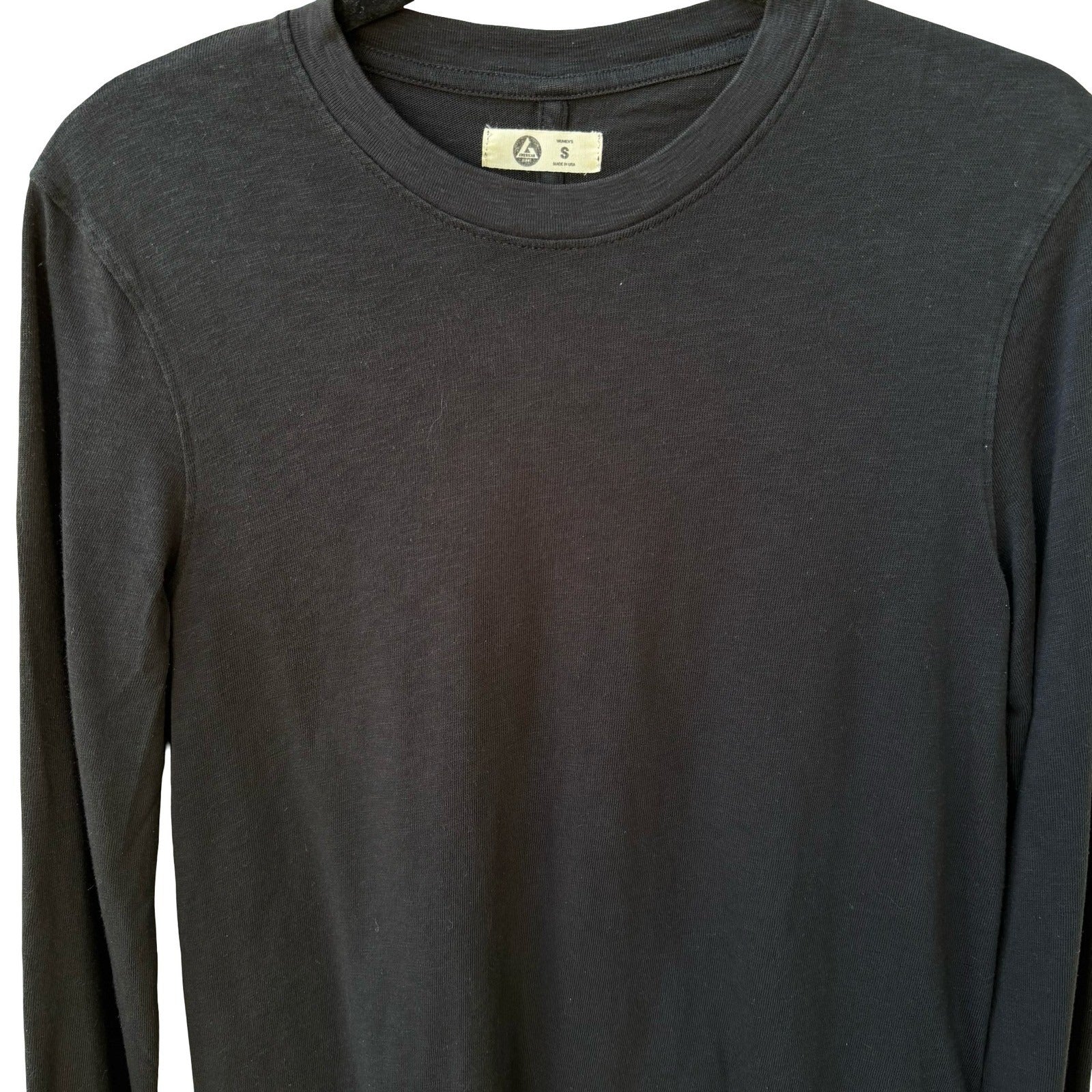 American Giant 100% Cotton Slub Minimalist Sustainable Long Sleeve T-Shirt USA S