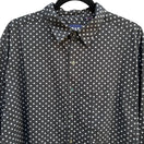 Switch Gap Vintage Black White Polka Dot Button-Down Collared Long Sleeve Blouse Shirt 2 image