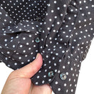 Switch Gap Vintage Black White Polka Dot Button-Down Collared Long Sleeve Blouse Shirt 3 image