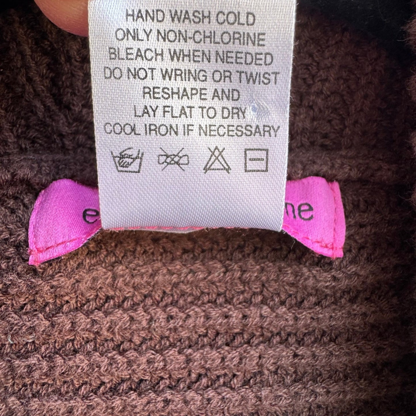 Enough About Me Brown Ribbed Open Front Cardigan Shawl Collar Batwing Sleeve S