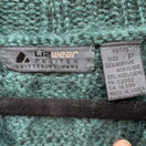 Switch Lizwear Vintage 80s 90s Hand-Knitted Teal Wool Blend Cable Knit Crop Sweater SP 2 image