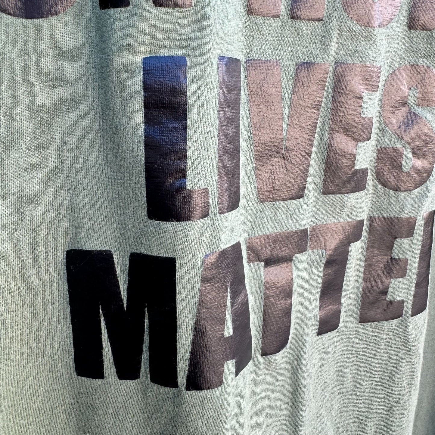 Non-Human Lives Matter Handmade Gildan Softstyle Cotton Black Olive Green Shirts