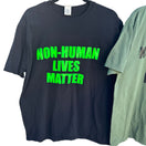 Switch Non-Human Lives Matter Handmade Gildan Softstyle Cotton Black Olive Green Shirts 3 image