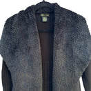 Switch Faith &amp; Zoe Glam Regency Party Black Faux Shearling Open Front Cardigan Jacket XS 3 image