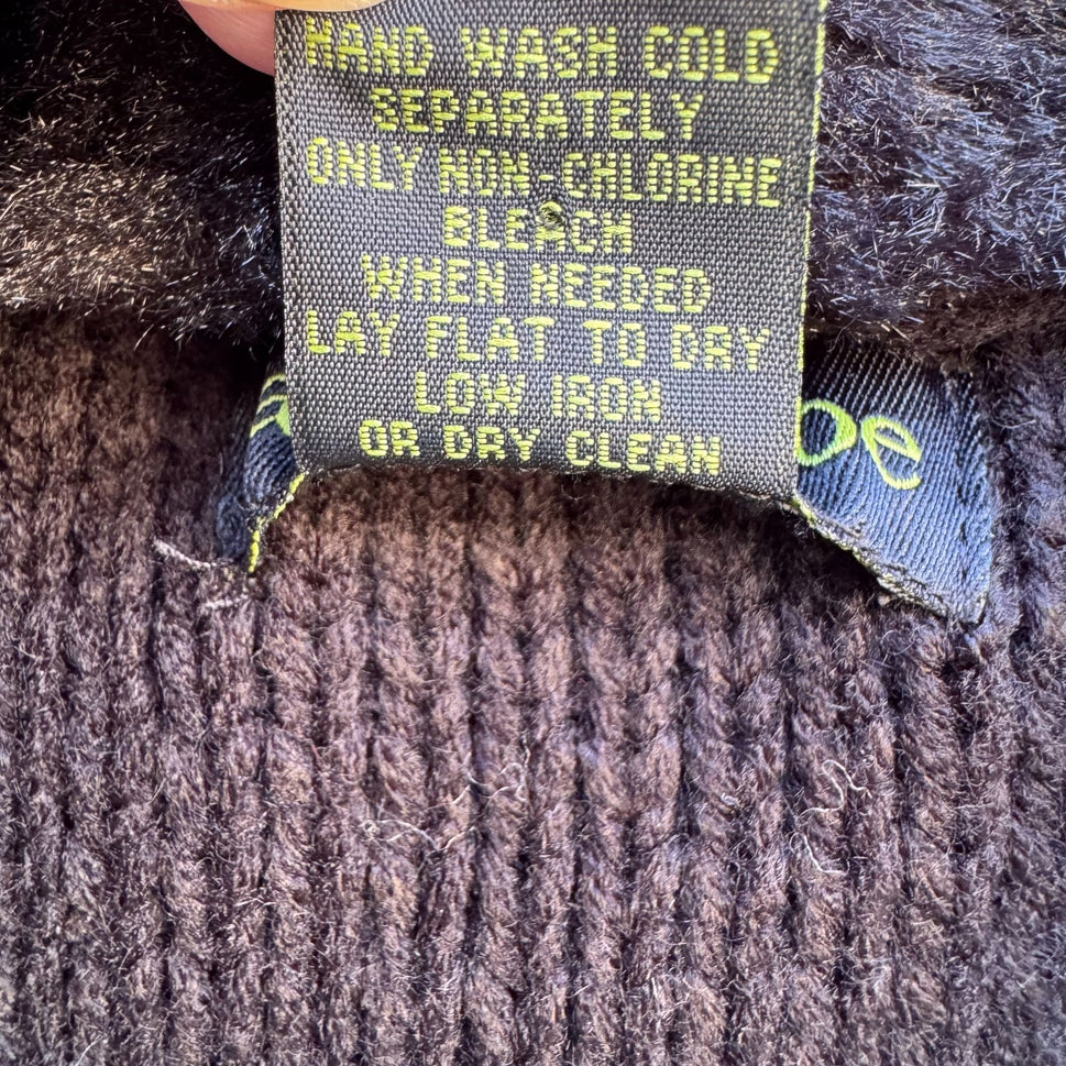 Faith & Zoe Glam Regency Party Black Faux Shearling Open Front Cardigan Jacket XS