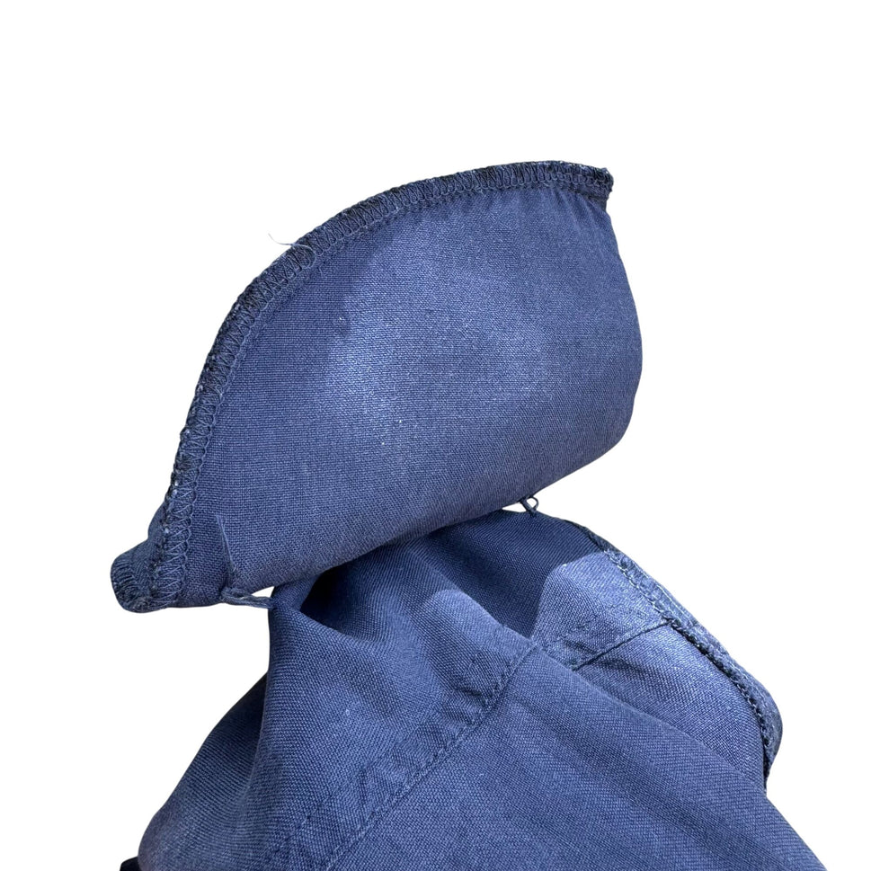 Avenue Vintage Womens Plus Size Navy Silk Button-Down Preppy Shirt Blouse 26/28