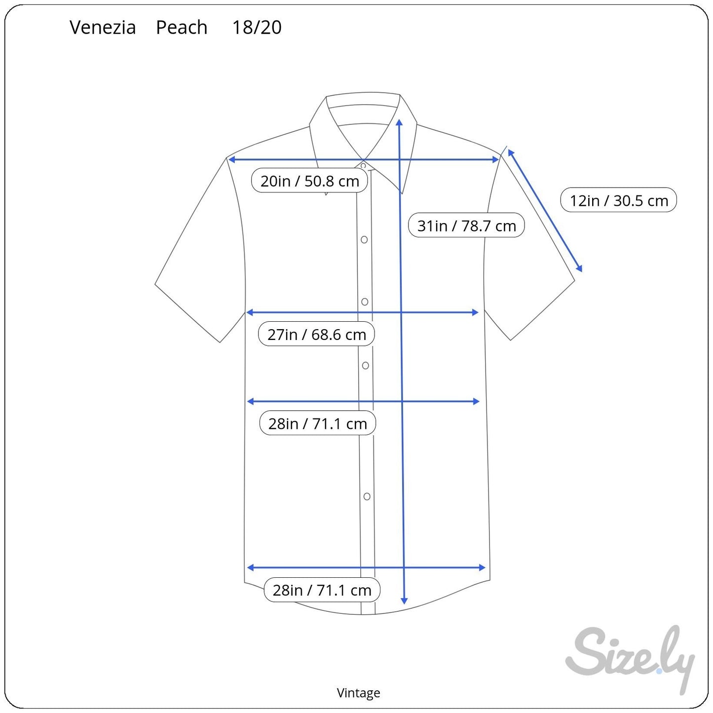 Venezia Vitale Womens Silk Dusty Rose Short Sleeve Button-Up Shirt Size 18/20