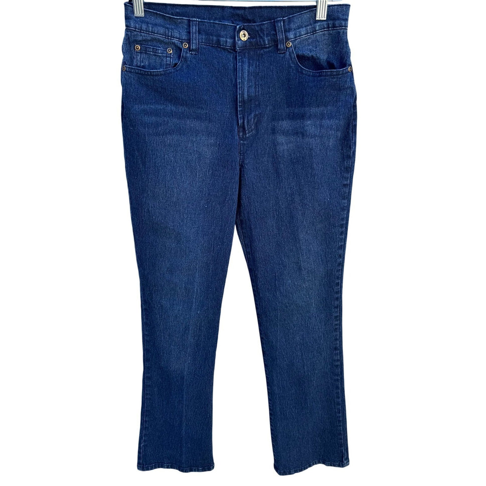 DG2 by Diane Gilman Womens Dark Wash Straight Leg Jeans Indigo Size 8