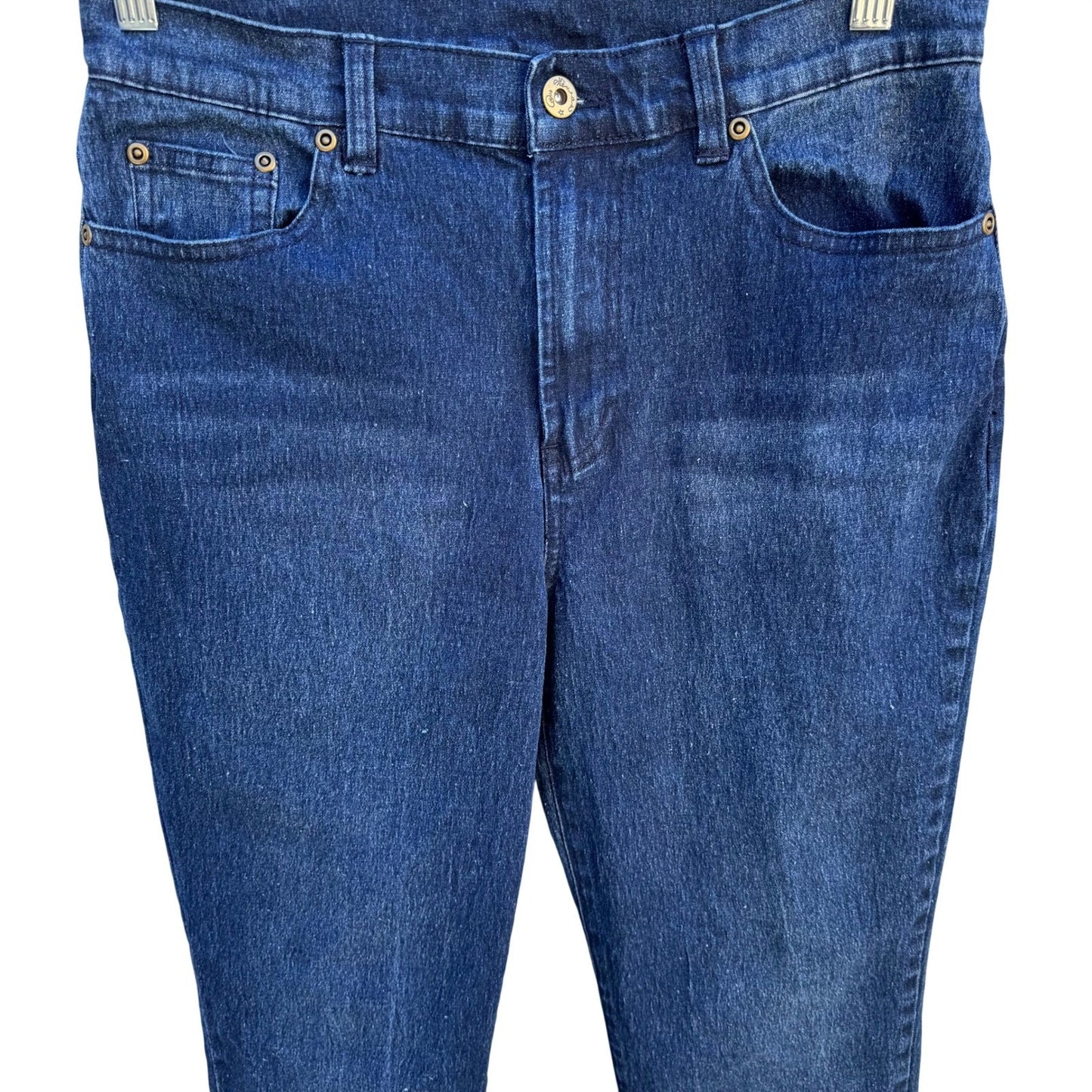 DG2 by Diane Gilman Womens Dark Wash Straight Leg Jeans Indigo Size 8