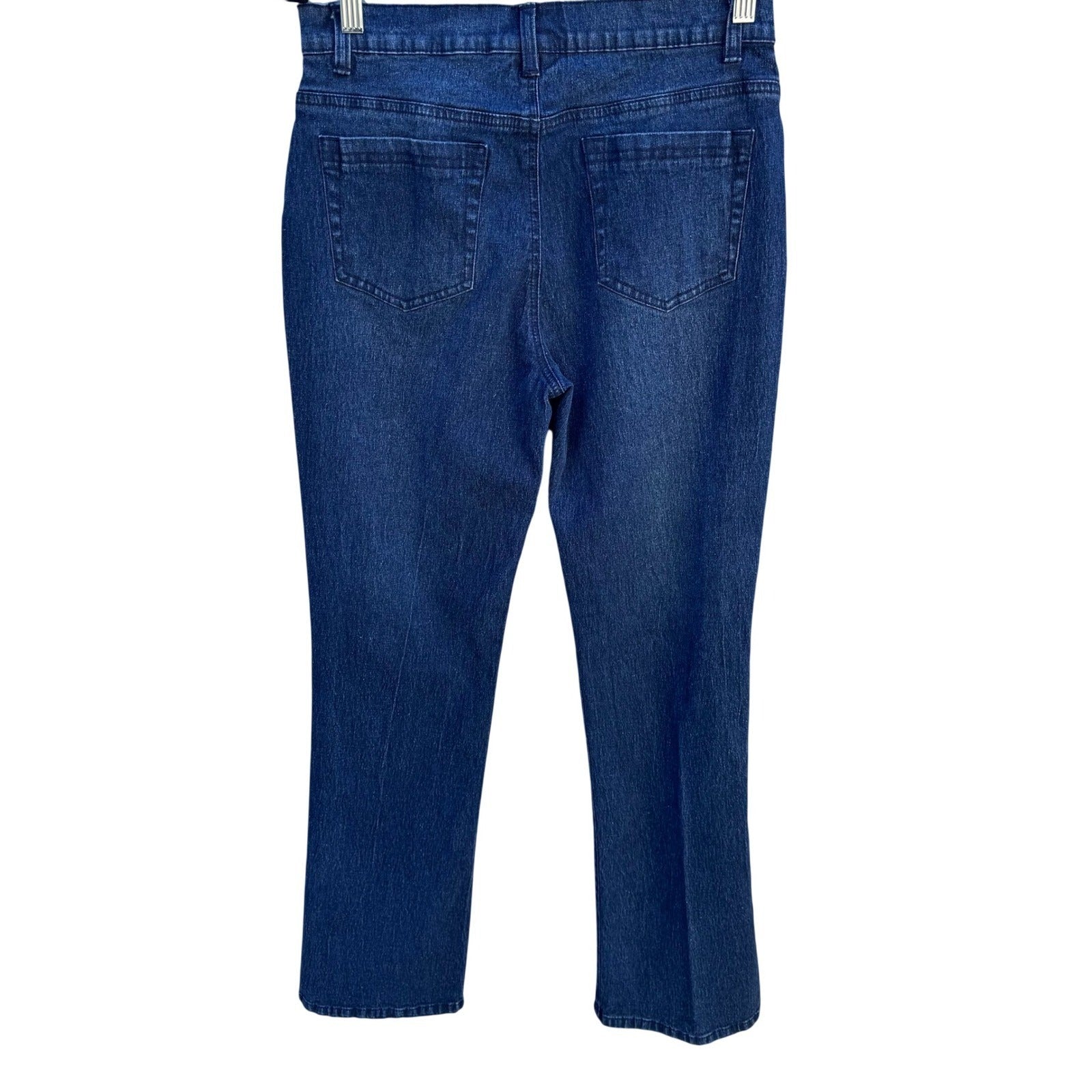 DG2 by Diane Gilman Womens Dark Wash Straight Leg Jeans Indigo Size 8