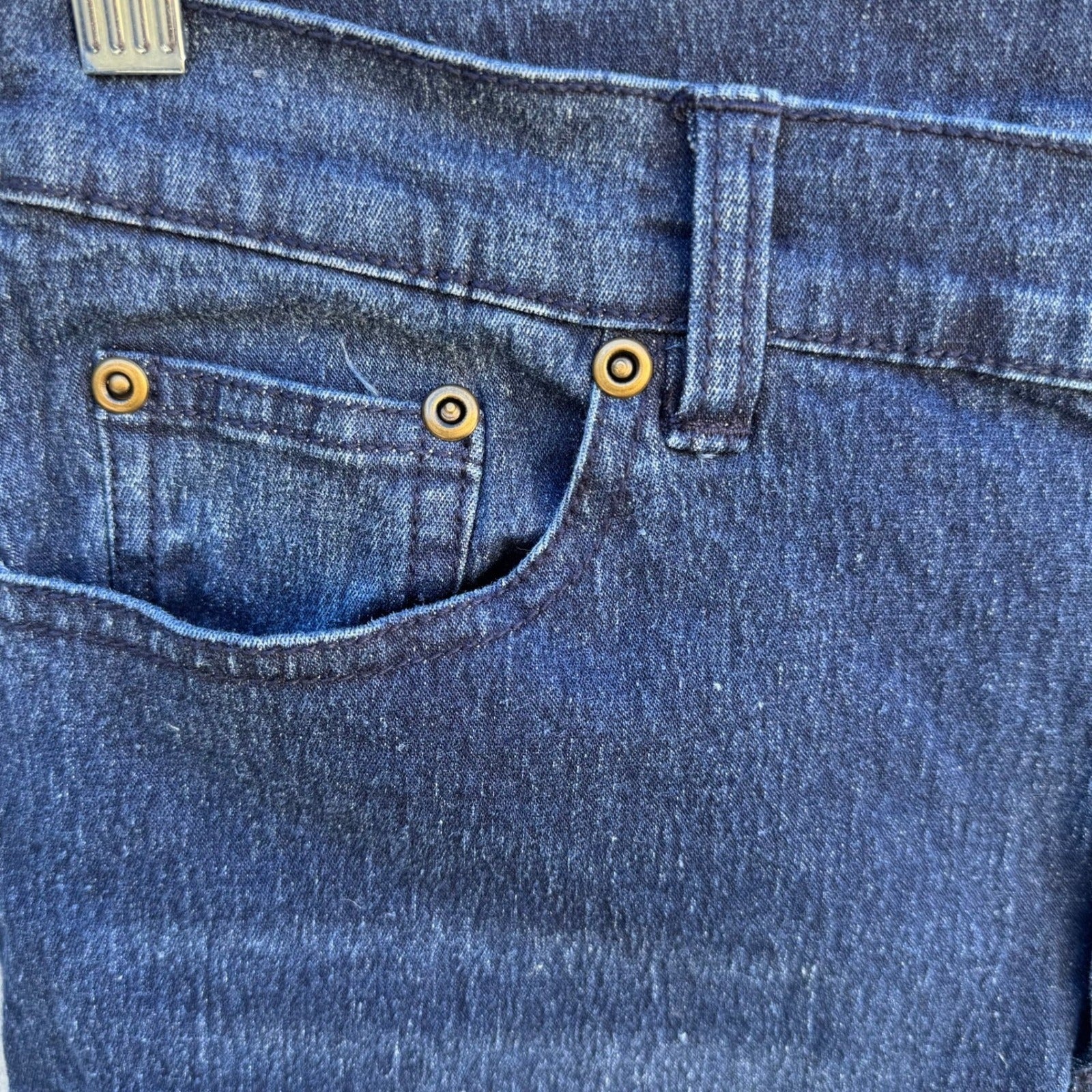 DG2 by Diane Gilman Womens Dark Wash Straight Leg Jeans Indigo Size 8