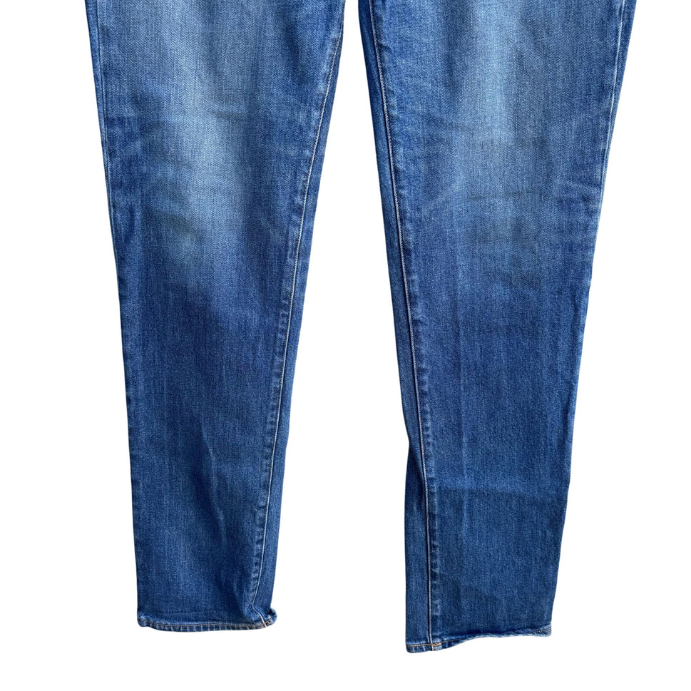 Buck Mason Standard Fit Blue Jeans 36 Made In USA Tapered Denim 12 Month Wash 36