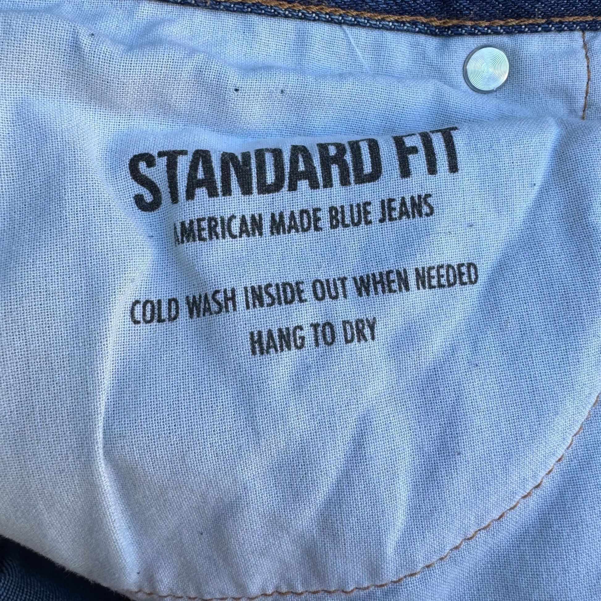 Buck Mason Standard Fit Blue Jeans 36 Made In USA Tapered Denim 12 Month Wash 36