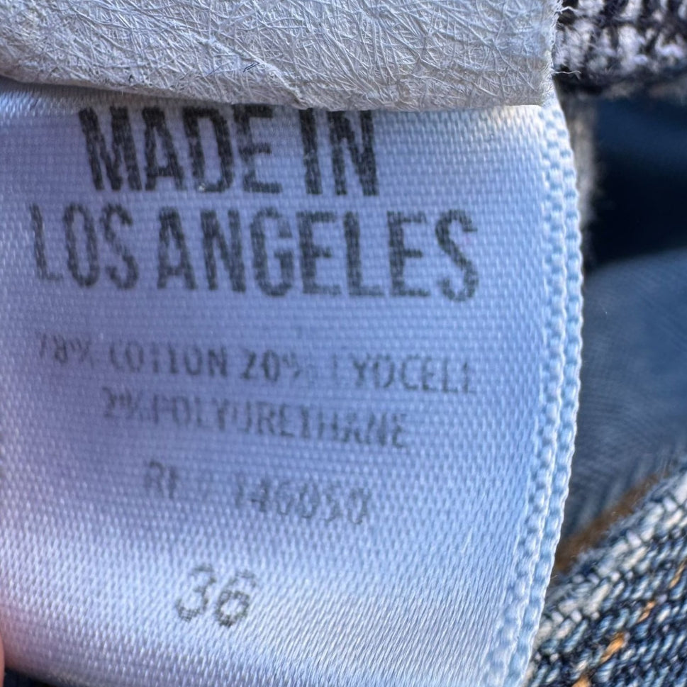 Buck Mason Standard Fit Blue Jeans 36 Made In USA Tapered Denim 12 Month Wash 36