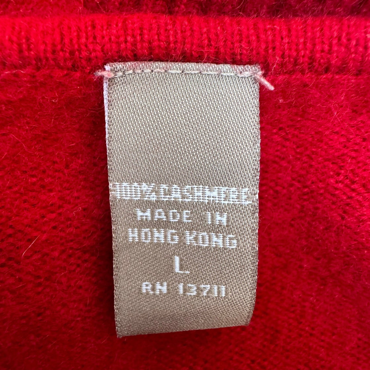 Cashmere Quiet Luxury Minimalist Boat Neck Ribbed Sweater Tomato Red Womens L