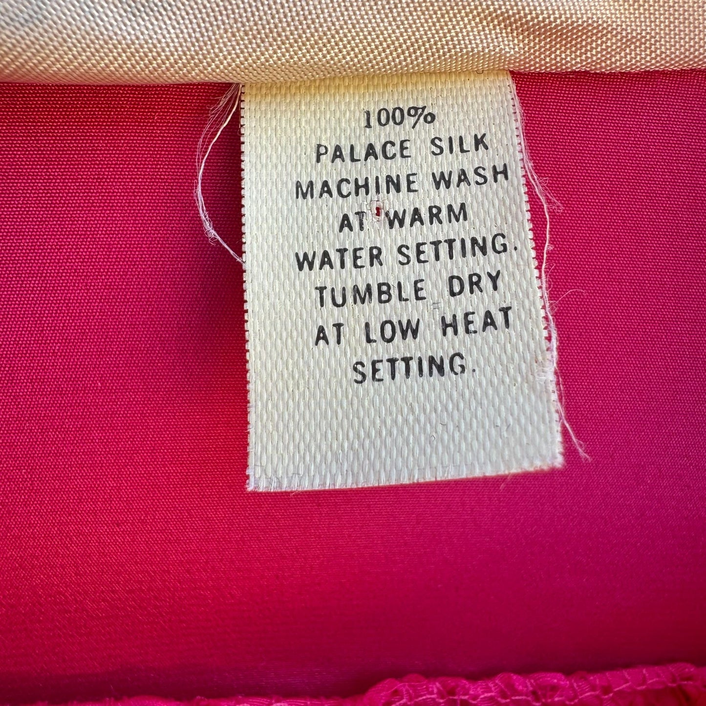 Marie-France Vintage Hot Pink Button-Up Palace Silk Roll Tab Sleeve Blouse 3XL