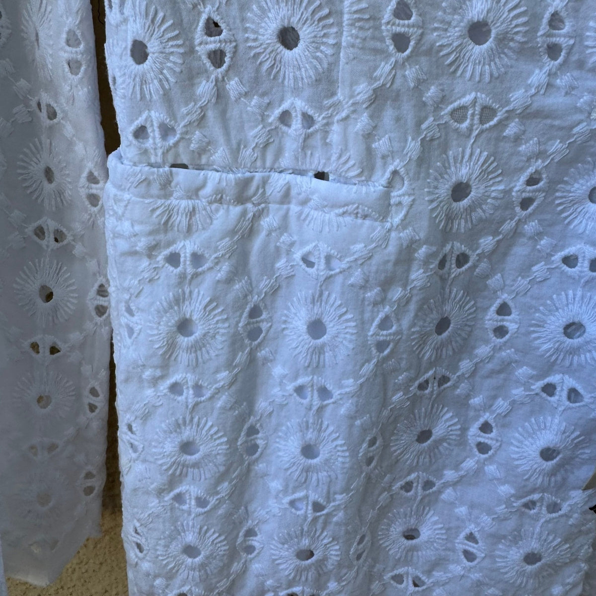 Zara Cottagecore Coastal Boho Eyelet Embroidered Blazer Jacket White XS NEW