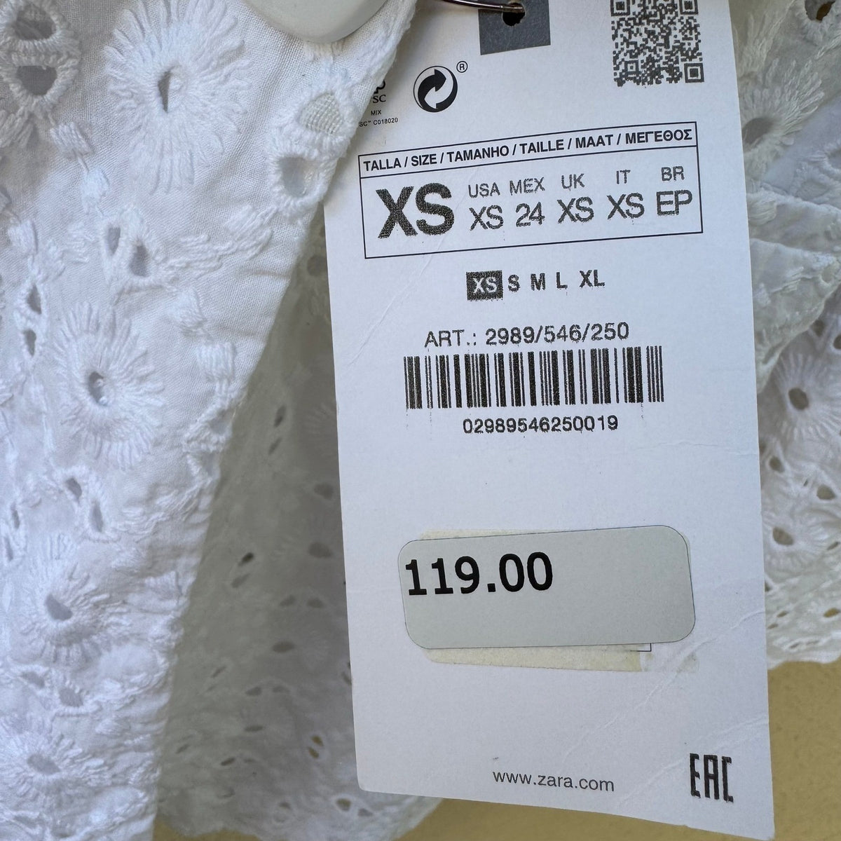 Zara Cottagecore Coastal Boho Eyelet Embroidered Blazer Jacket White XS NEW