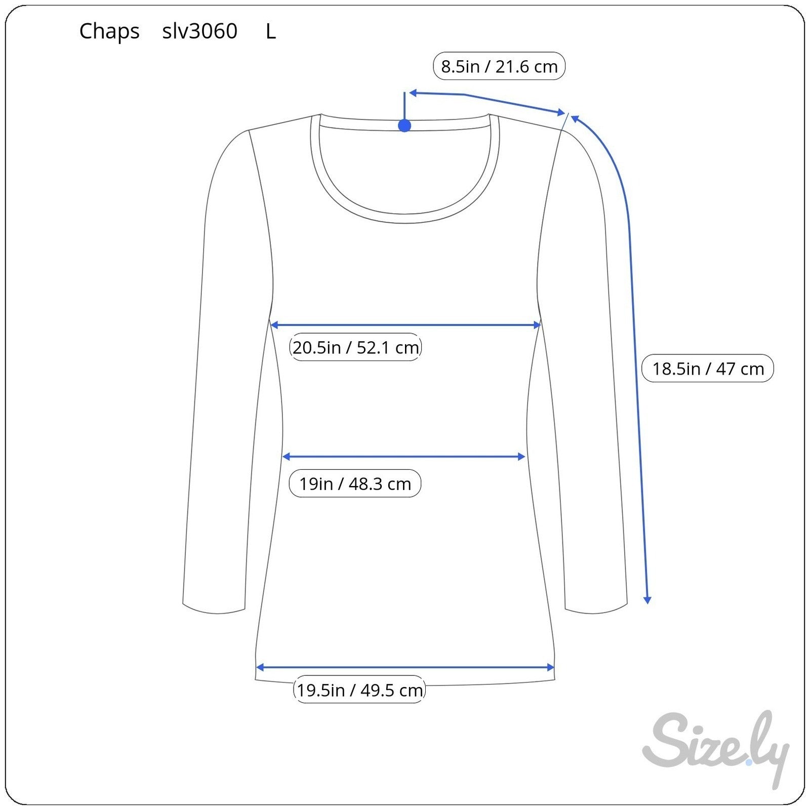 Chaps Womens Black Long Sleeve Floral Graphic Top L Preppy Minimalist Monochrome