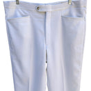 Switch Sansabelt Vintage 70s 80s Mens White Flat Front Stretch Leisure Suit Pants 39 3 image