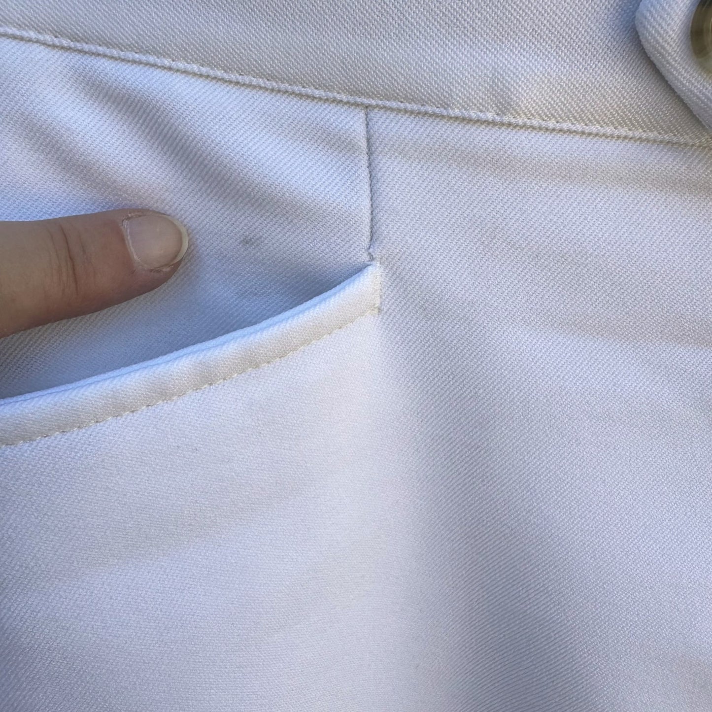 Sansabelt Vintage 70s 80s Mens White Flat Front Stretch Leisure Suit Pants 39