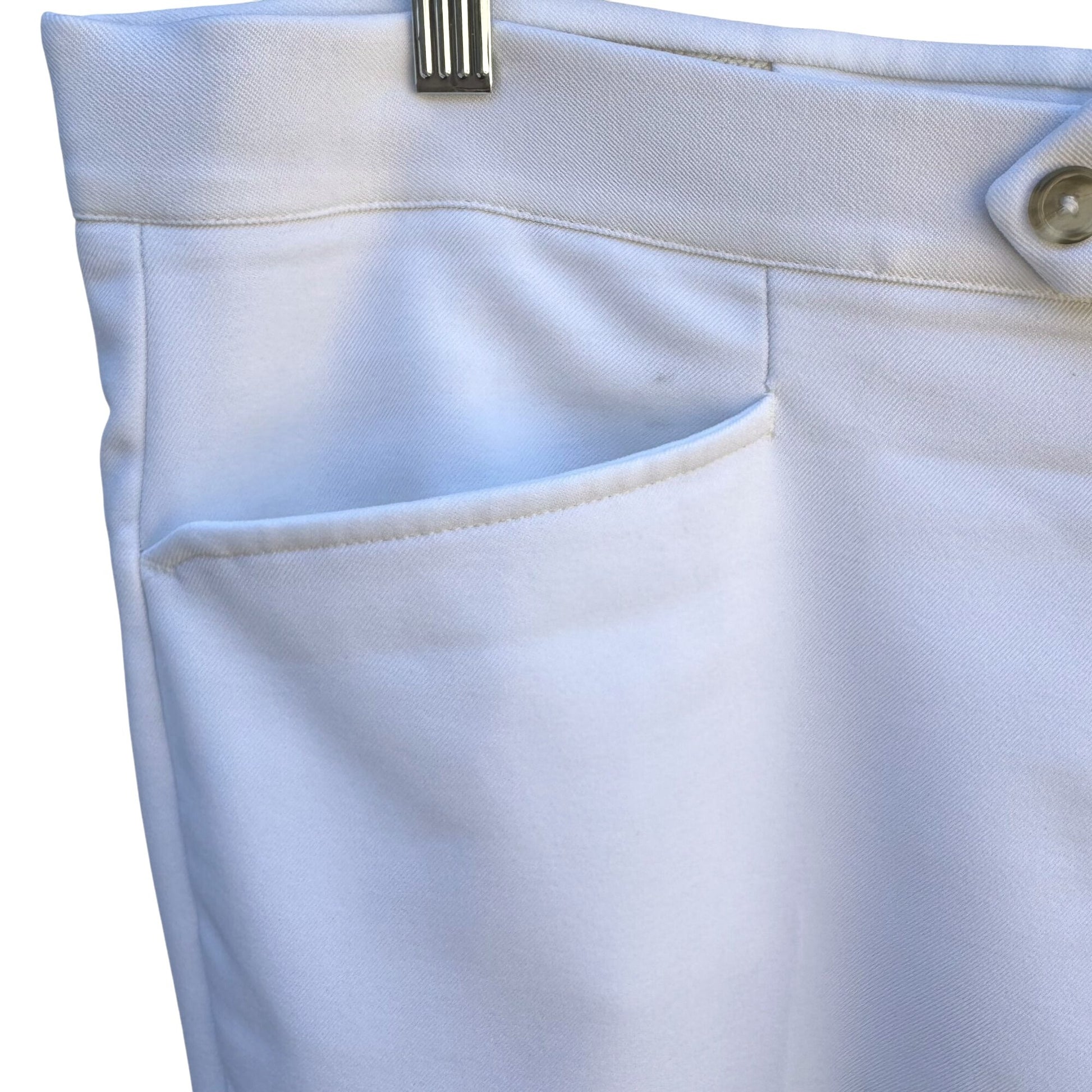 Sansabelt Vintage 70s 80s Mens White Flat Front Stretch Leisure Suit Pants 39