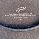 Switch J Jill Black Satin Trimmed Tee Natural Cotton Layering Top XL Minimalist Capsule 2 image