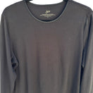 Switch J Jill Black Satin Trimmed Tee Natural Cotton Layering Top XL Minimalist Capsule 3 image