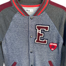 Switch Epic Threads Womens L Varsity Bomber Jacket Blue Gray Burgundy Snap Front NWOT 3 image