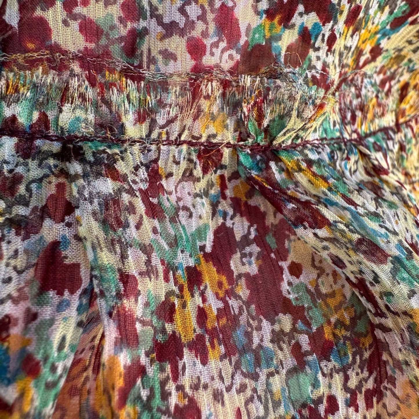 Zadig & Voltaire Deluxe Boho Ethereal Silk Reef Print Cold Shoulder Ruffle Dress