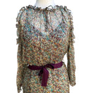 Switch Zadig &amp; Voltaire Deluxe Boho Ethereal Silk Reef Print Cold Shoulder Ruffle Dress 3 image
