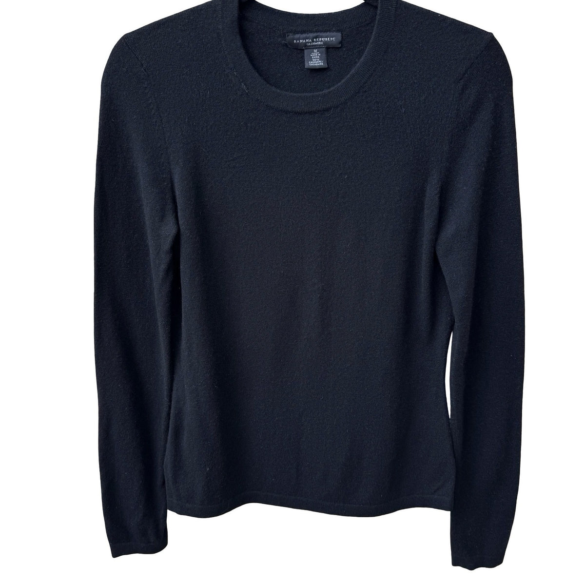 Banana Republic Vintage 100% Cashmere Quiet Luxury Minimalist Sweater Black M