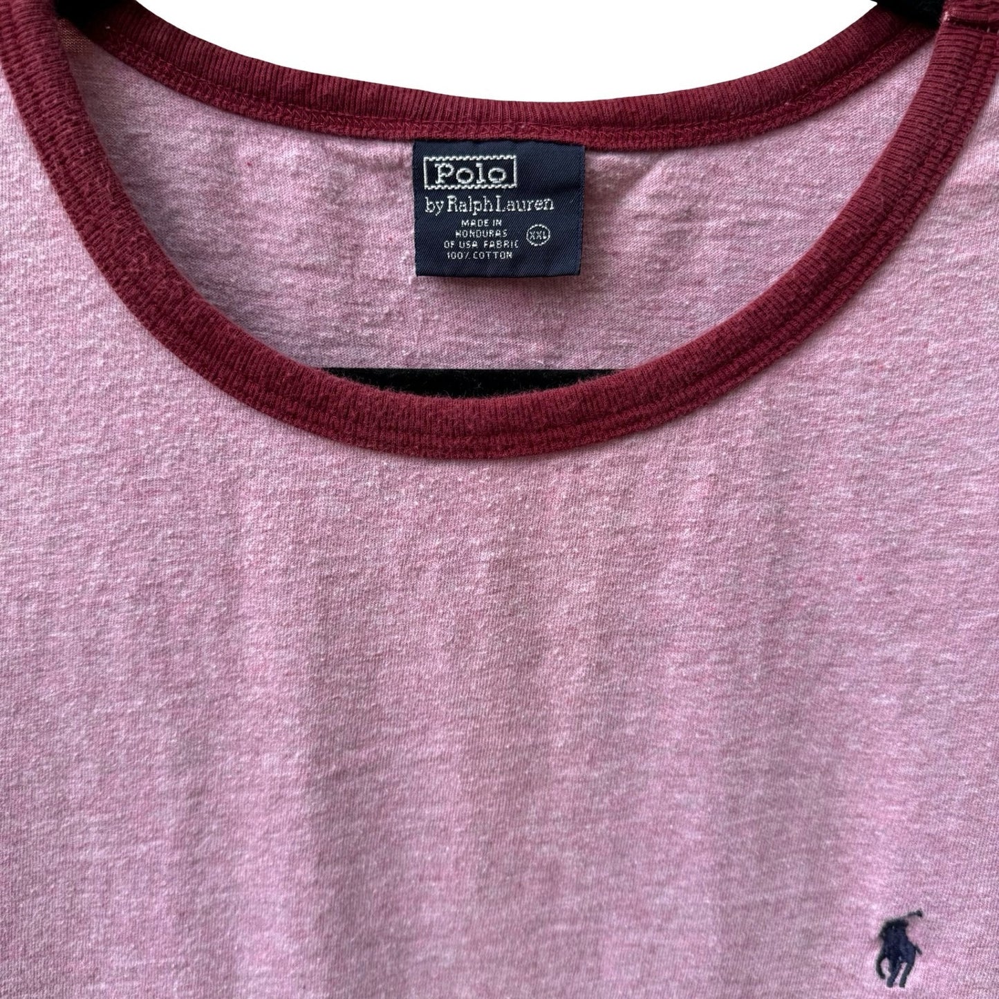 Polo Ralph Lauren Vintage 90s Sporty Preppy Ringer Pony Logo Tee Shirt Mens XXL