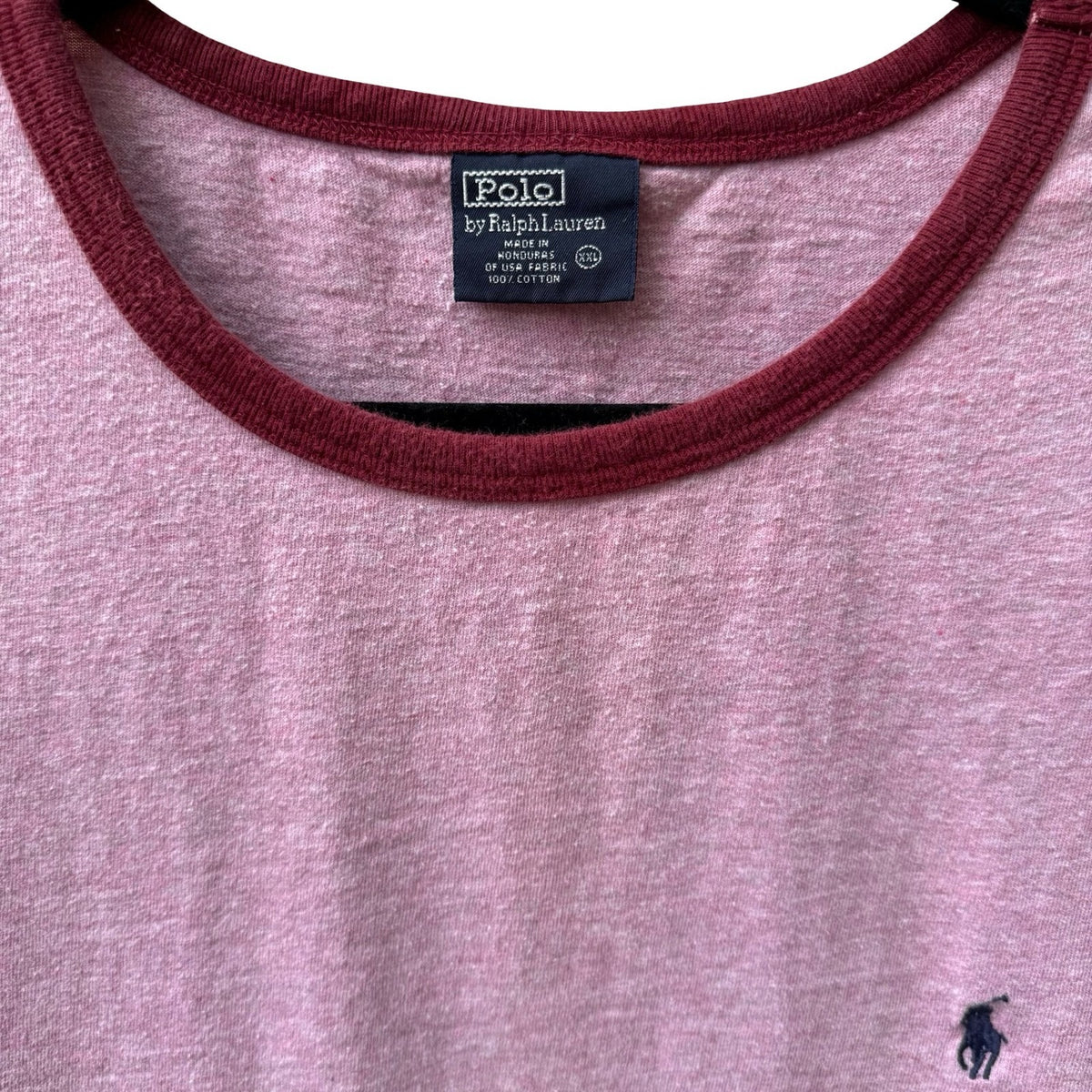 Polo Ralph Lauren Vintage 90s Sporty Preppy Ringer Pony Logo Tee Shirt Mens XXL