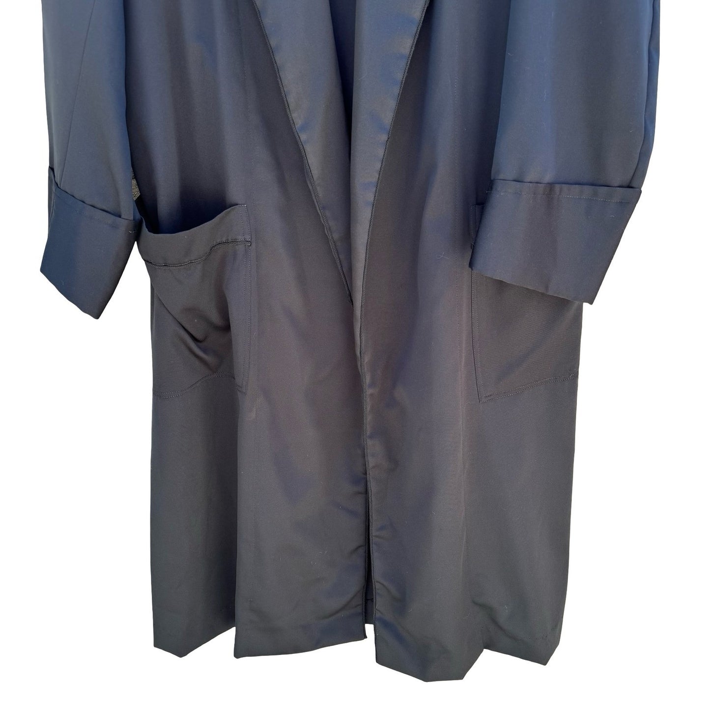 Ah Men Vintage 80s Goth Duster Coat Robe Longline Matrix Avant Guard OS Black