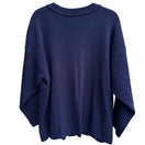 Switch College Point Vintage Navy Gold Buttons Pockets Knit Granny Cardigan Sweater XXL 2 image