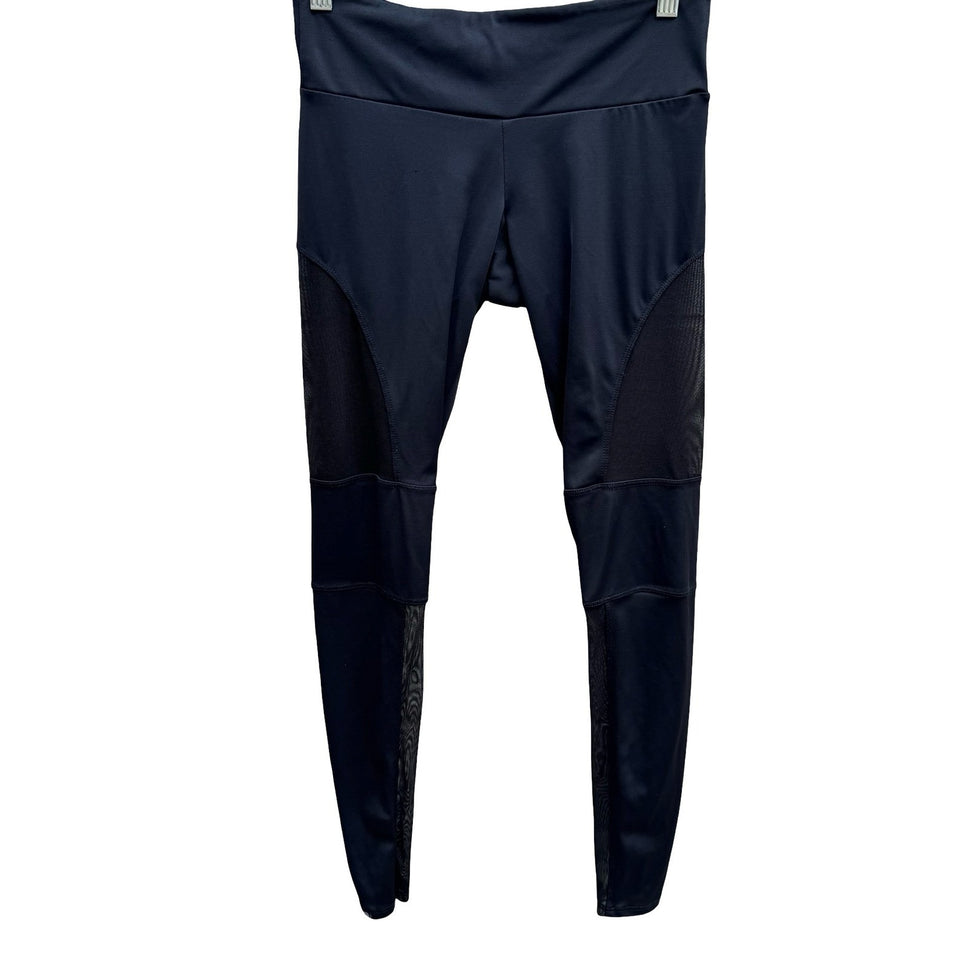 Onzie Mesh Panel Activewear Leggings Gym Yoga Workout Slim Fit Black Womens XS