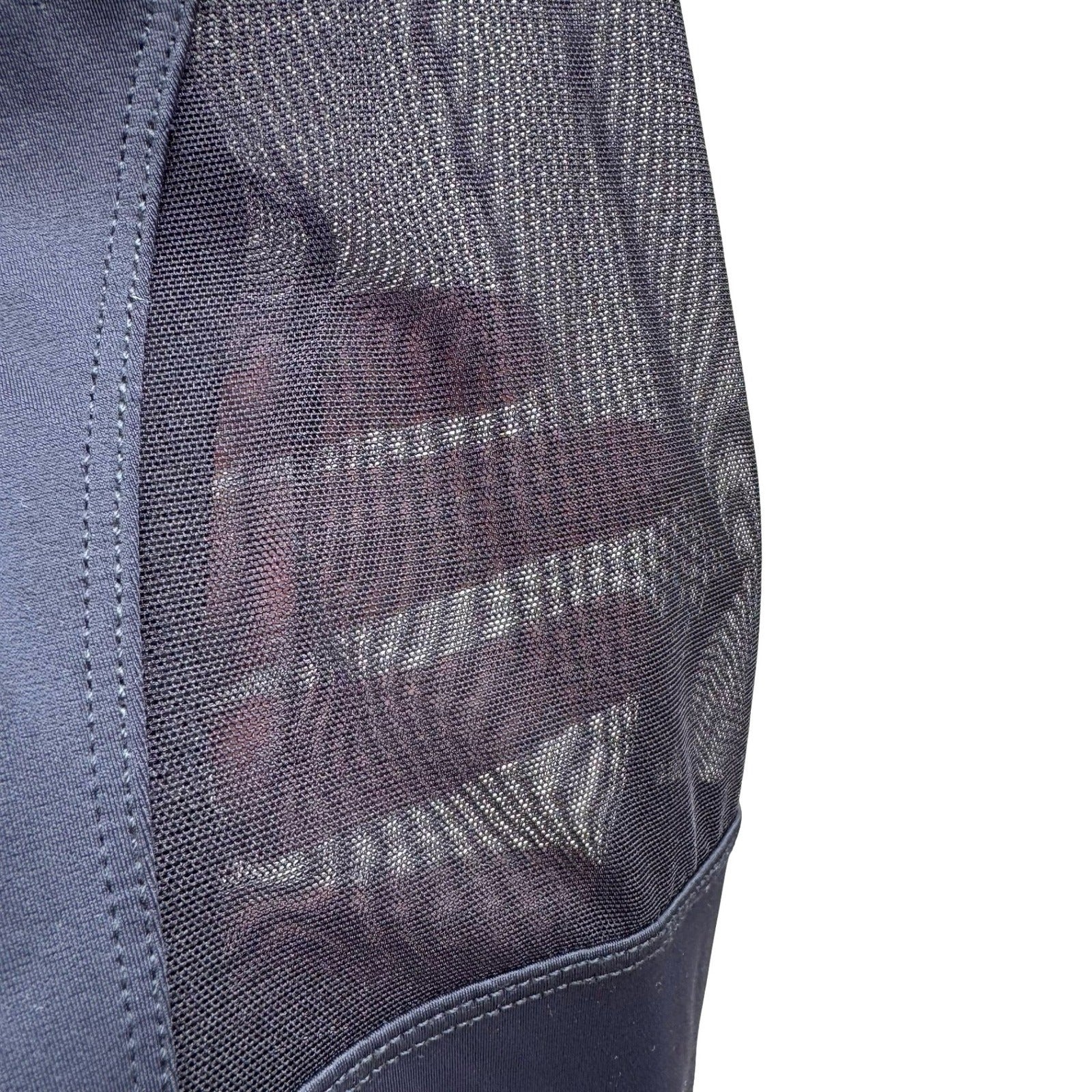 Onzie Mesh Panel Activewear Leggings Gym Yoga Workout Slim Fit Black Womens XS